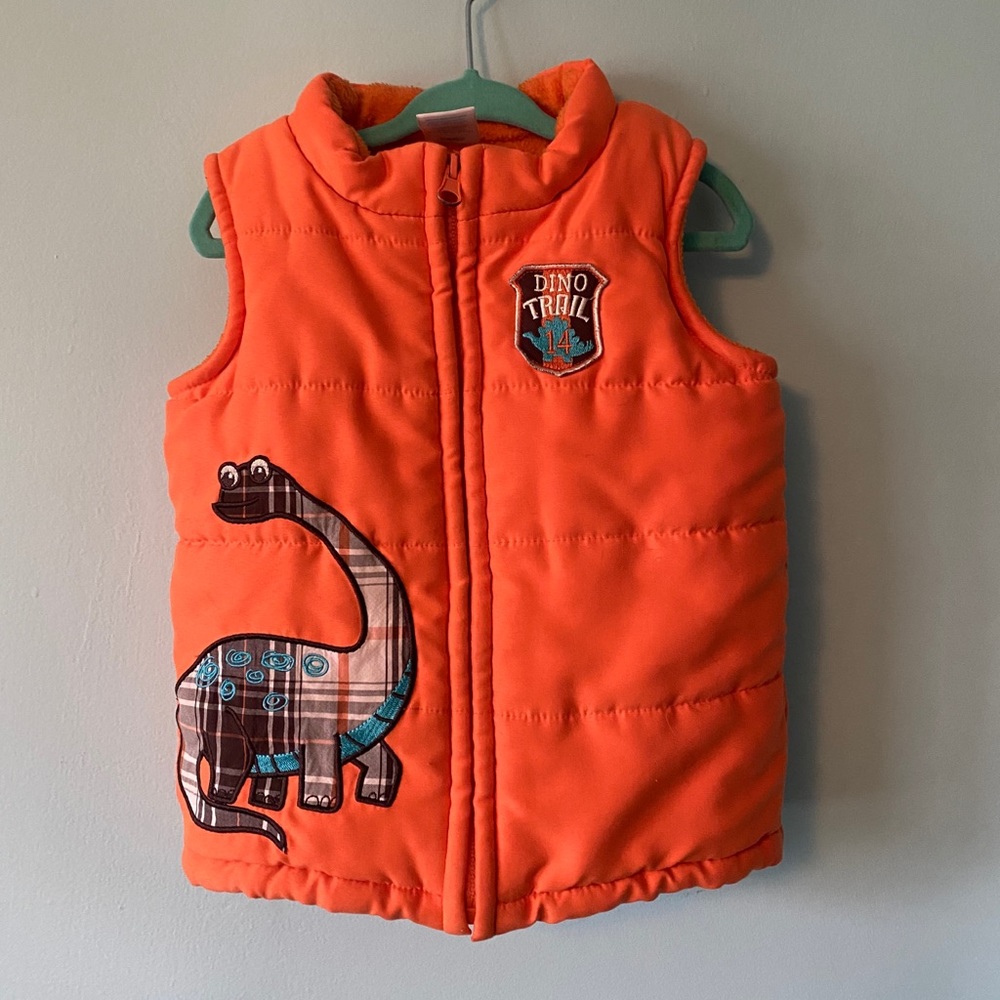 WonderKids cozy zippered dinosaur vest - 3T